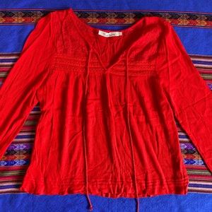 Solitaire Boho Red Blouse